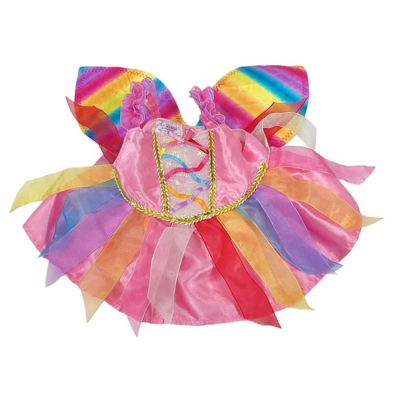 Build A Bear Workshop Teddy Rainbow Fairy Dress Clothes Wings Ballet Ribbons - Picture 1 of 7